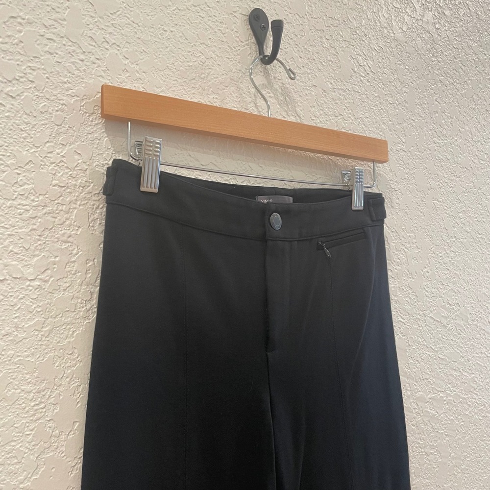 Vince Womens Black Equestrian Skinny Pants Italian Fabric Riding Trousers Size 4 - Picture 2 of 10